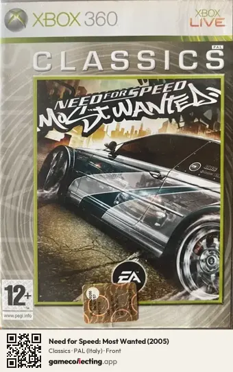 Need for Speed: Most Wanted (2005) Xbox 360, Italy box front