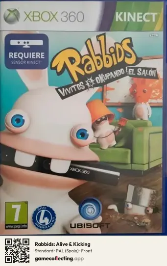 Rabbids: Alive & Kicking Xbox 360, Spain box front