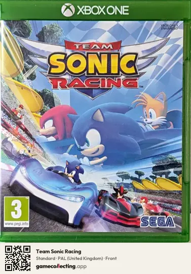 Team Sonic Racing Xbox One, United Kingdom box front