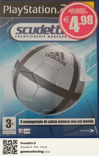 Scudetto 5 PlayStation 2, PAL box front