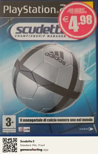Scudetto 5 PlayStation 2, PAL box front