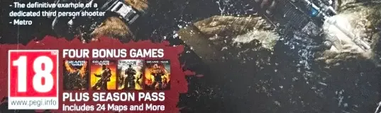 Gears of War 4, the PEGI square on its front