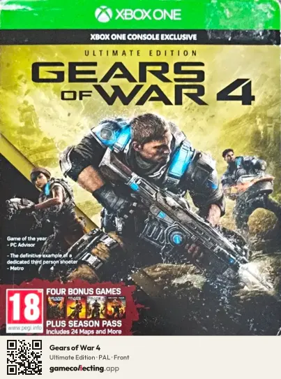 Gears of War 4 Xbox One, PAL box front