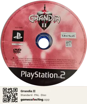 Grandia II PlayStation 2, PAL disc