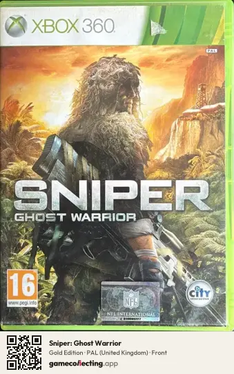Sniper: Ghost Warrior Xbox 360, United Kingdom box front