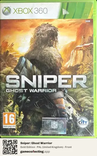 Sniper: Ghost Warrior Xbox 360, United Kingdom box front