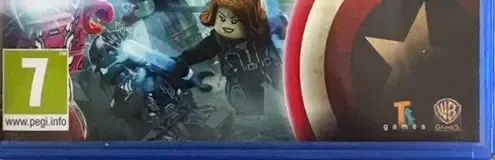 LEGO Marvel's Avengers, the PEGI square on its front
