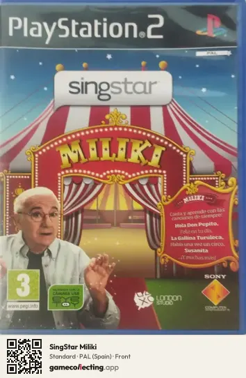 SingStar Miliki PlayStation 2, Spain box front
