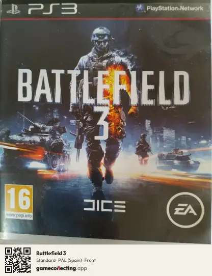Battlefield 3 PlayStation 3, Spain box front