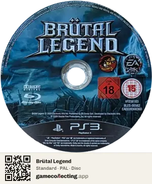 Brütal Legend PlayStation 3, PAL disc