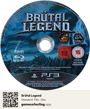Brütal Legend PlayStation 3, PAL disc