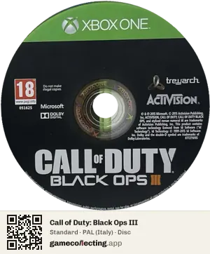Call of Duty: Black Ops III Xbox One, PAL disc