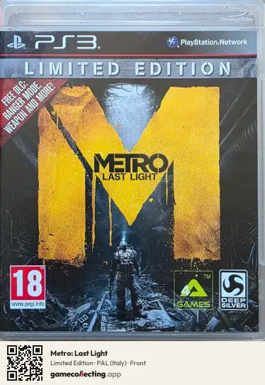 Metro: Last Light PlayStation 3, Italy box front