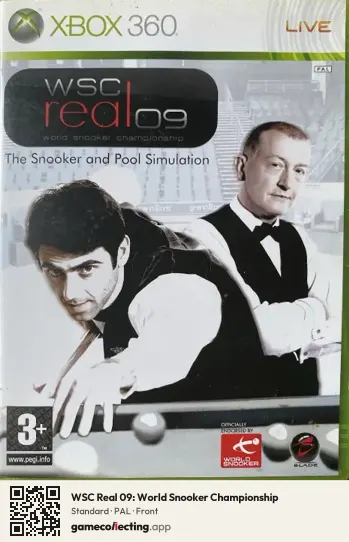 WSC Real 09: World Snooker Championship Xbox 360, PAL box front