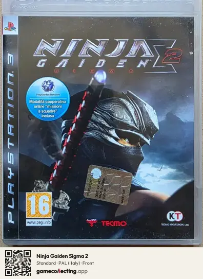 Ninja Gaiden Sigma 2 PlayStation 3, Italy box front