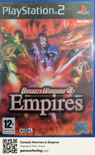 Dynasty Warriors 4: Empires PlayStation 2, PAL box front