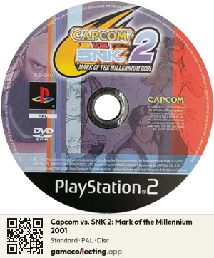 Capcom vs. SNK 2: Mark of the Millennium 2001 PlayStation 2, PAL disc