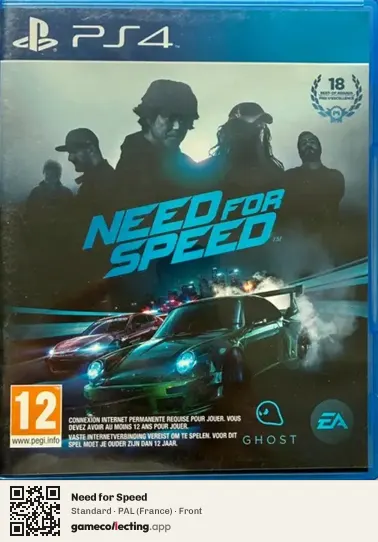 Need for Speed PlayStation 4, France box front