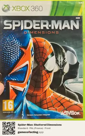 Spider-Man: Shattered Dimensions Xbox 360, France box front