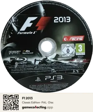 F1 2013 PlayStation 3, PAL disc
