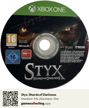Styx: Shards of Darkness Xbox One, PAL disc