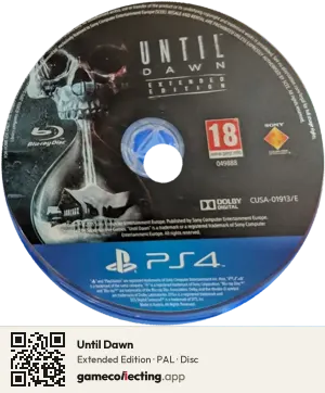 Until Dawn PlayStation 4, PAL disc