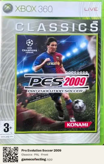 Pro Evolution Soccer 2009 Xbox 360, PAL box front