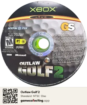 Outlaw Golf 2 Xbox, NTSC disc