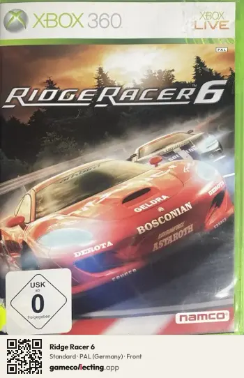 Ridge Racer 6 Xbox 360, Germany box front