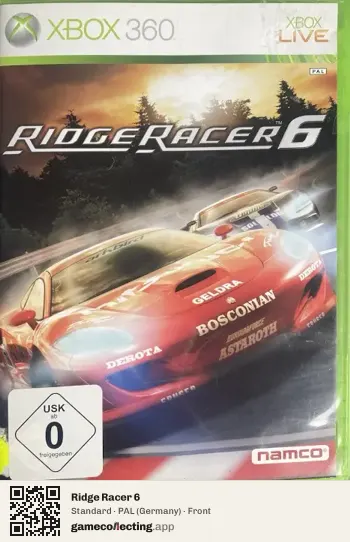 Ridge Racer 6 Xbox 360, Germany box front