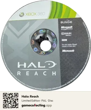 Halo: Reach Xbox 360, PAL disc