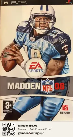 Madden NFL 08 PlayStation Portable, France box front