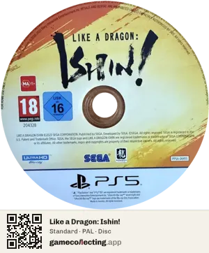 Like a Dragon: Ishin! PlayStation 5, PAL disc