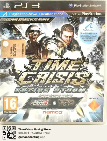 Time Crisis: Razing Storm PlayStation 3, Italy box front