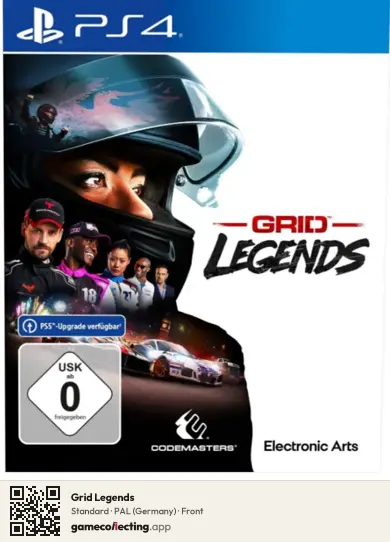 Grid Legends PlayStation 4, Germany box front