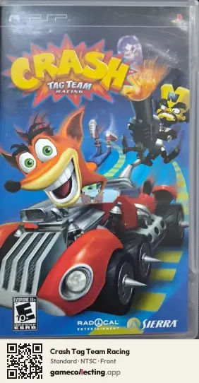 Crash Tag Team Racing PlayStation Portable, NTSC box front