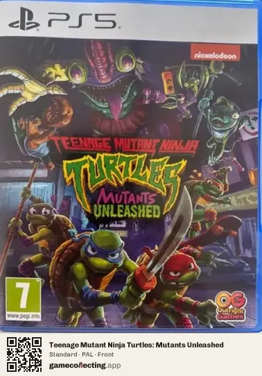 Teenage Mutant Ninja Turtles: Mutants Unleashed PlayStation 5, PAL box front