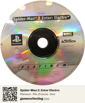 Spider-Man 2: Enter Electro PlayStation, PAL disc