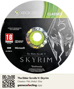 The Elder Scrolls V: Skyrim Xbox 360, PAL disc