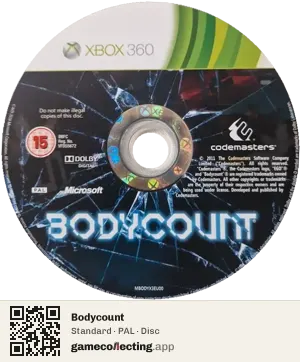 Bodycount Xbox 360, PAL disc