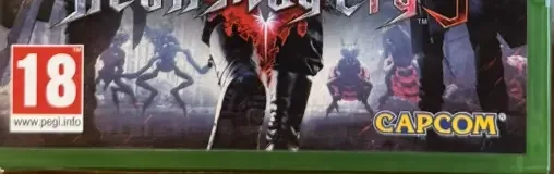 Devil May Cry 5, the PEGI square on its front