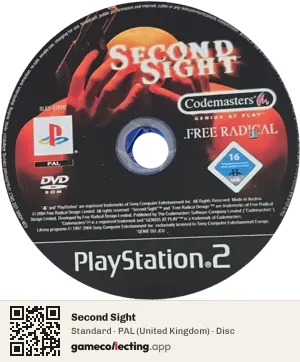 Second Sight PlayStation 2, PAL disc