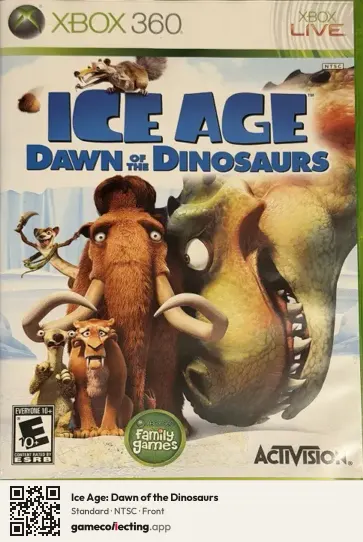 Ice Age: Dawn of the Dinosaurs Xbox 360, NTSC box front