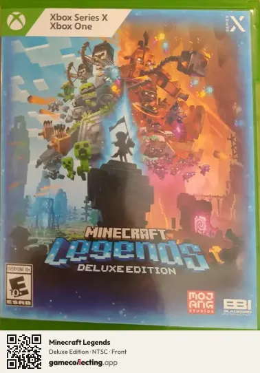 Minecraft Legends Xbox Series X, NTSC box front