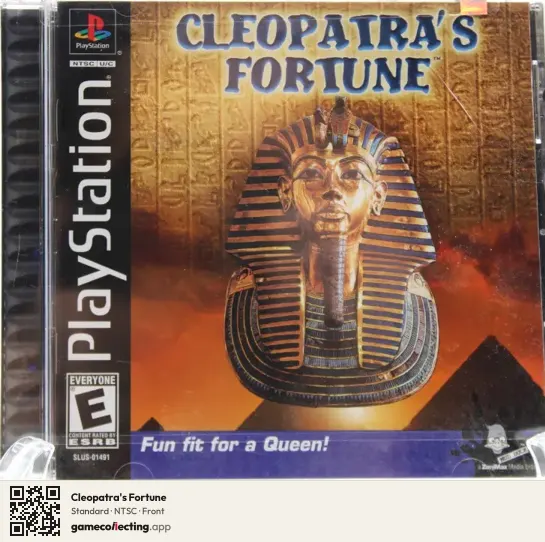Cleopatra's Fortune PlayStation, NTSC box front