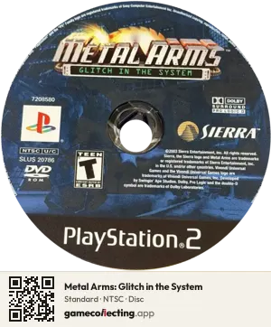 Metal Arms: Glitch in the System PlayStation 2, NTSC disc
