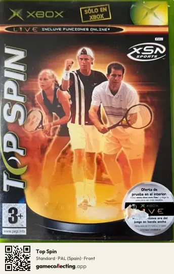 Top Spin Xbox, Spain box front