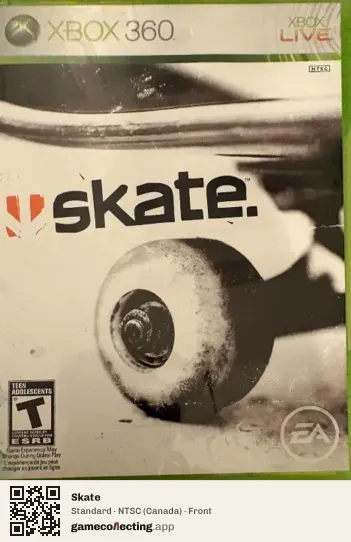 Skate Xbox 360, Canada box front