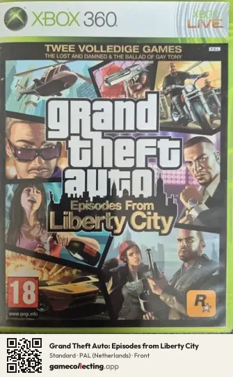 Grand Theft Auto: Episodes from Liberty City Xbox 360, Netherlands box front