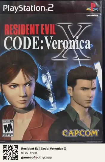 Resident Evil Code: Veronica X PlayStation 2, NTSC box front